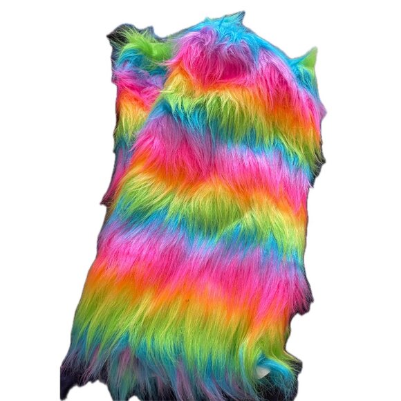 Fuzzy Rainbow Rave Power-Up Legwarmers - Picture 2 of 2